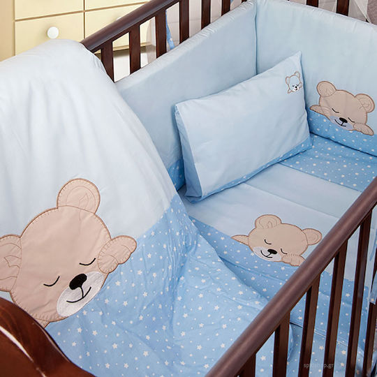 Dimcol Σет За Количка Sleeping Bear Cub 13 Светлосин 7бр