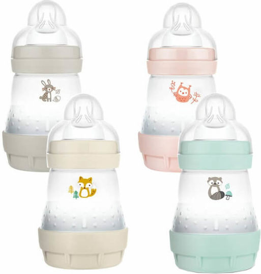 Mam Πλαστικό Μπιμπερό Easy Start Anti-Colic Forest Κατά των Κολικών με Θηλή Σιλικόνης για 0+ μηνών Ροζ Κουκουβάγια - Ροζ 160ml