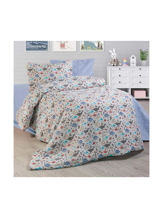 Dimcol Kids Duvet Cover Single 309 White Blue