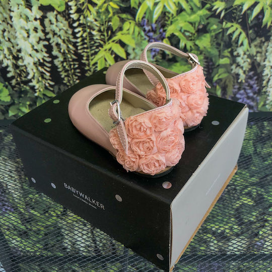 Babywalker Christening Leather Pink Pumps