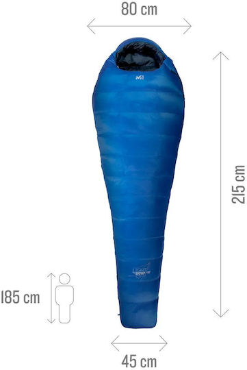 Millet Sac de dormit Single 3 Sezoane Light Down Albastru