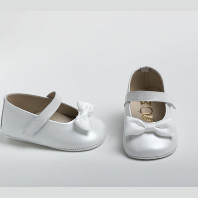 Ever Kid Ecru Baptism Leather Soft Sole Pumps