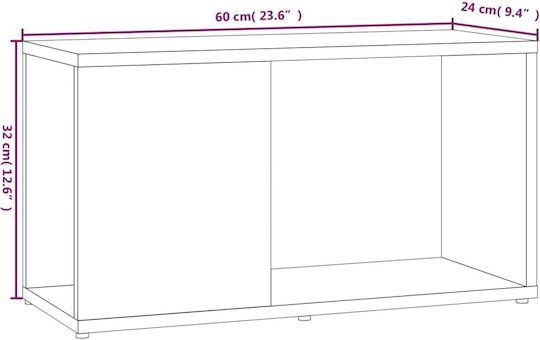 TV-Ständer Rauch Eiche M60xT24xH32cm
