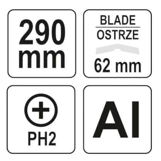 Yato Răzuitoare de Lucru cu Mâner de Plastic pentru Utilizare în Vopsele 62mm 1buc