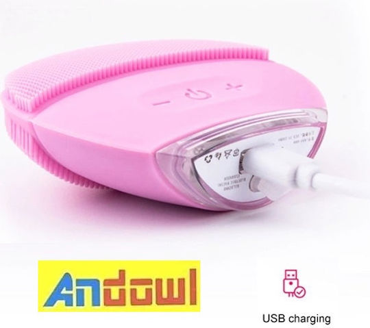 Andowl Четка за почистване на лице от силикон Pink Q-JM01
