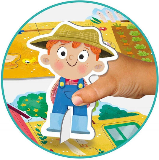 Kinderpuzzle Bauernhof für 2+ Jahre alt+ Jahre 17pcs Goula