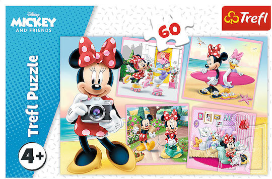 Παιδικό Puzzle Lovely Minnie για 4+ Ετών 60pcs Trefl