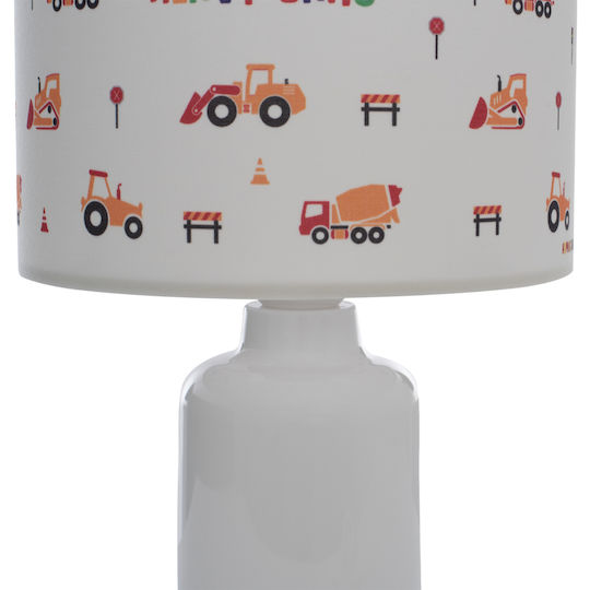 HomeMarkt Lampă De Masă Pentru Copii Led Baloo Cu Proiecție De Modele Alb 24x24x32cm
