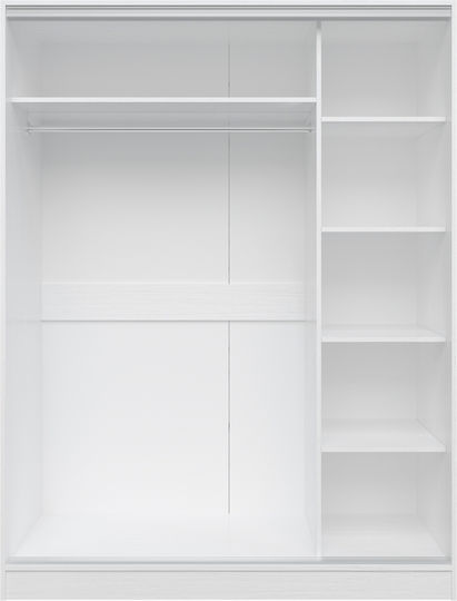 Adler Δίφυλλη Ντουλάπα Συρόμενη με Καθρέπτη 160x60x210cm