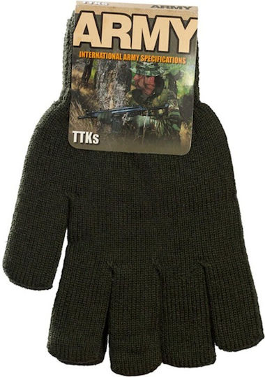 Survivors Military Gloves Knitted in Khaki Color