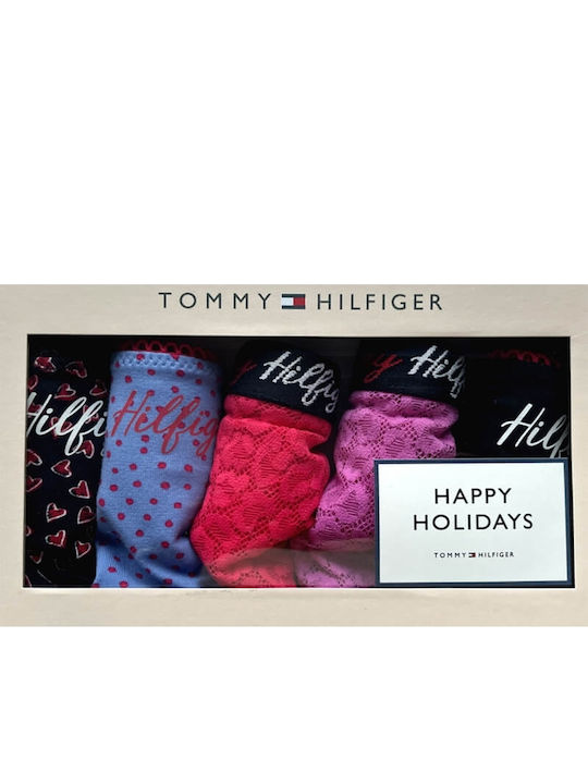 Βαμβακερά Γυναικεία String MultiPack Pink / Light Blue / Black