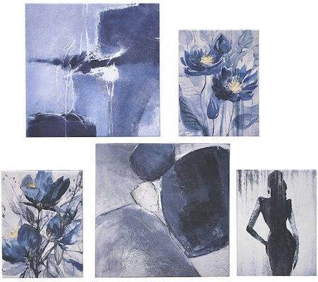 Inart Printed De cinci ori Tablou pe Pânză 25x25cm