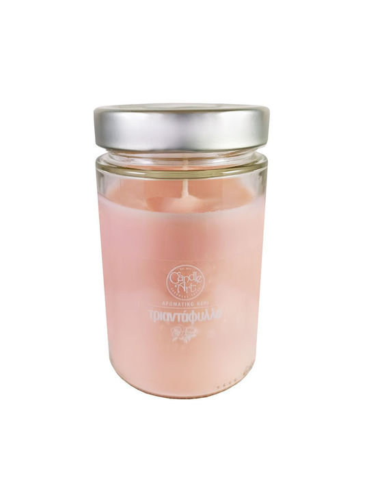 Candle n'Art Duftkerze Gefäß mit Duft Mit ätherischen Rosenölen Rosa 370gr 1Stück