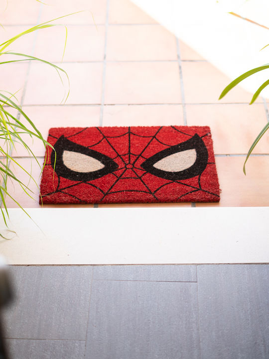 Grupo Erik Entrance Mat made of Coir with Anti-slip Backing Spiderman Red 40x60cm