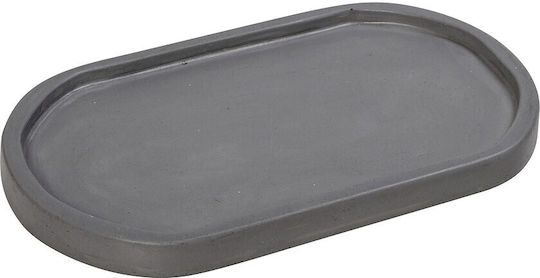 Espiel Oval Concrete Decorative Platter Grey 25x15x2cm
