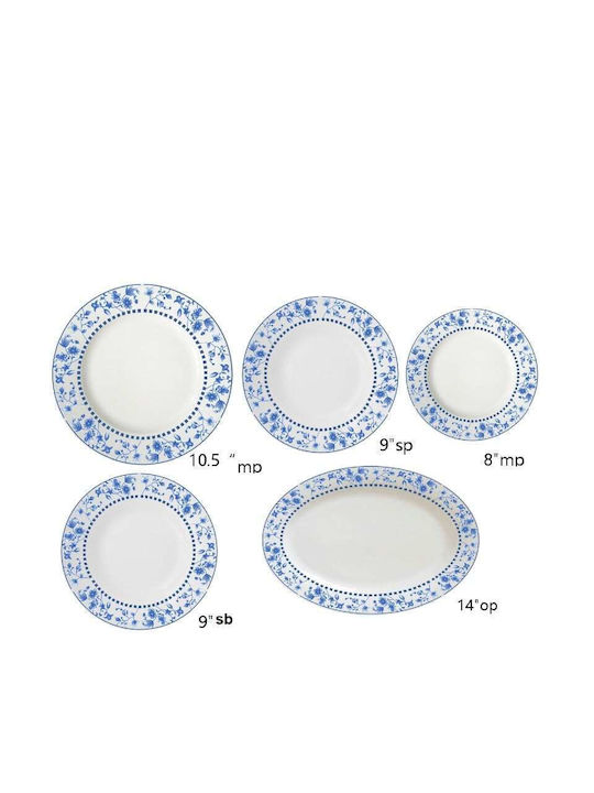 Artekko White Porcelain Dinnerware Set 20pcs