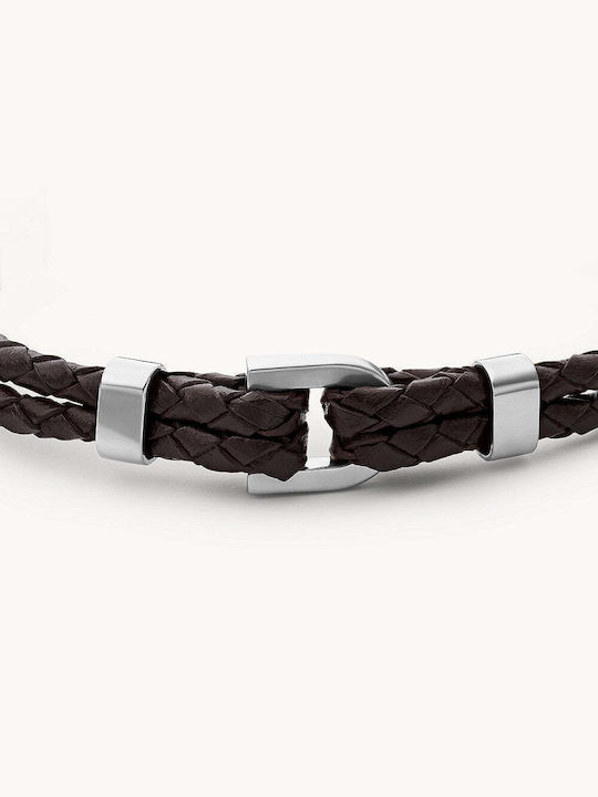 Fossil Herren Armband Id aus Leder