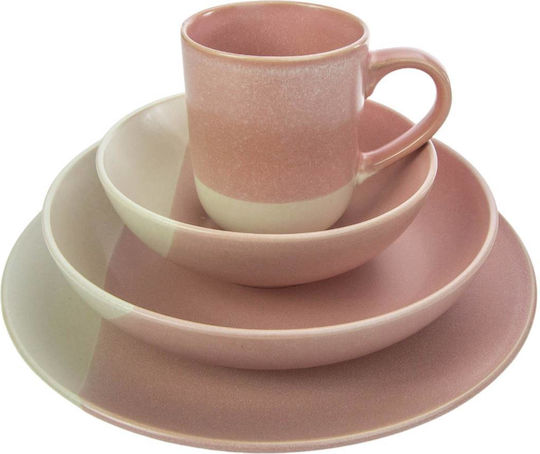 Viosarp Deep Porcelain Pink Plate with Diameter 23.5cm
