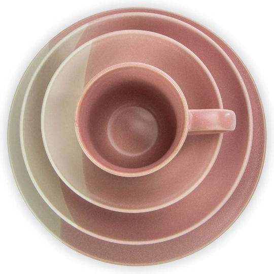 Viosarp Deep Porcelain Pink Plate with Diameter 23.5cm