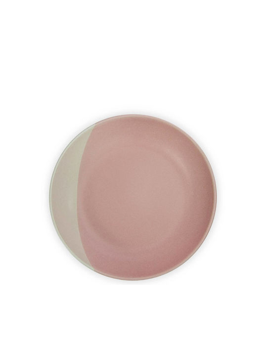 Viosarp Plate Soup made of Porcelain Pink with Diameter 23.5cm