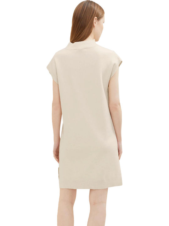 Mini Knitted Beige Dress