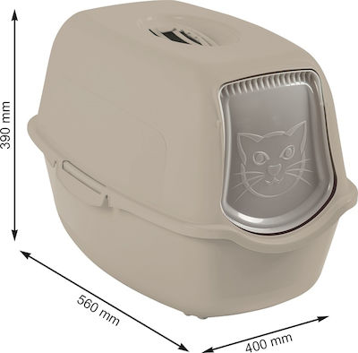 Rotho My Pet Bailey Cat Toilet Closed Beige L56xW40xH39cm