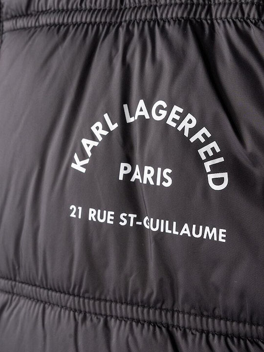 Ärmellos Jacke Puffer Schwarz