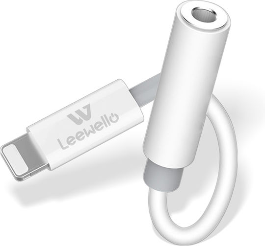 Leewello Μετατροπέας Lightning male σε 3.5mm female Λευκό 1τμχ YPX-027