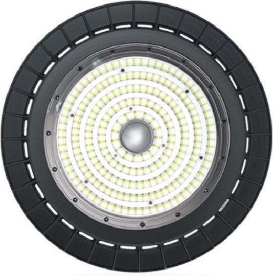 Lucas Commercial Bell LED Light 150W Cool White 19500lm with Built-in LED Black Ø33xH16.77cm