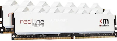 Mushkin Redline White 64GB DDR4 RAM με 2 Modules (2x32GB) και Ταχύτητα 3600 για Desktop