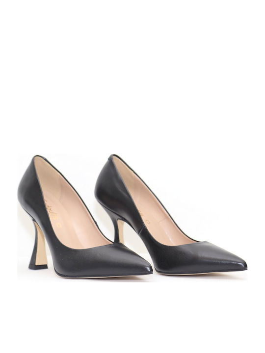 Leather Black Heels