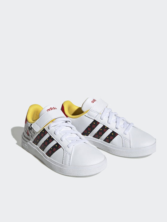 Grand Court Grand Court Mickey Kids Sneakers with Scratch White