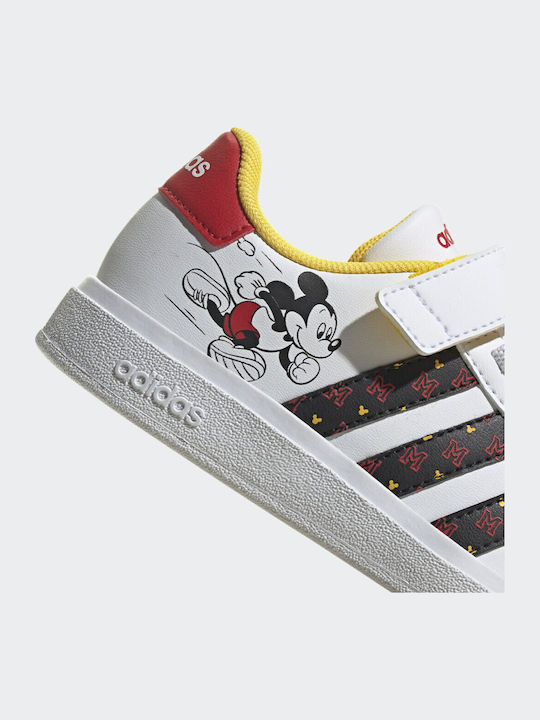 Grand Court Grand Court Mickey Kids Sneakers with Scratch White