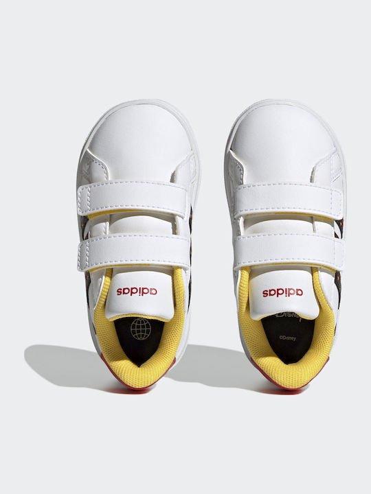 Grand Court Grand Court Mickey Kids Sneakers with Scratch White