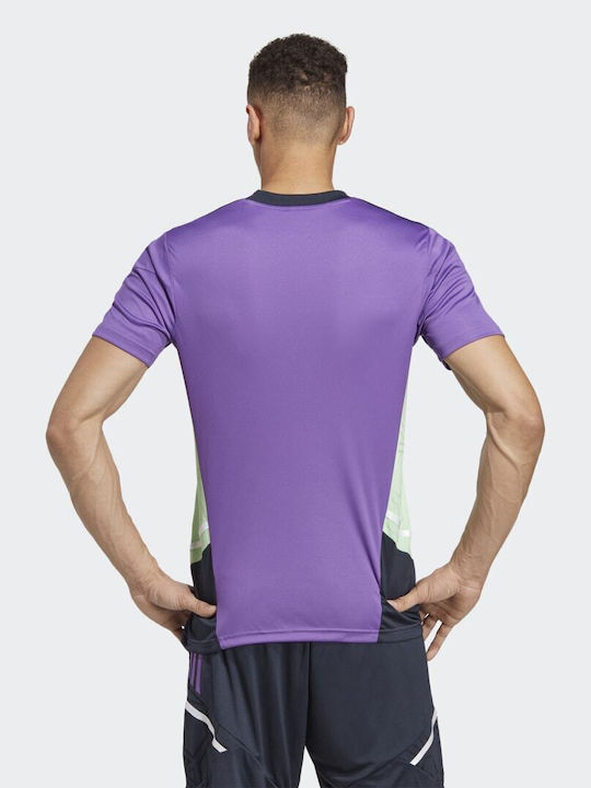 Adidas Real Madrid Condivo 22 Bărbați T-shirt Sportiv cu Mânecă Scurtă Violet