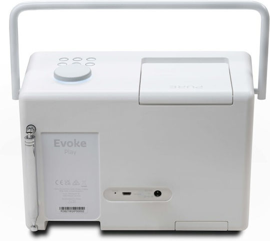 Pure Evoke Play Bluetooth Speaker 40W with Radio and Battery Life up to 12 hours Cotton White