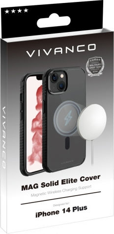 Vivanco Solid Elite Back Cover Silicone Black (iPhone 14 Plus)