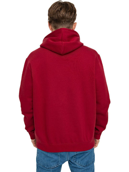 Champion Men's Sweatshirt with Hood and Pockets Red