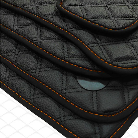 Rizline Set of Front and Rear Mats 4pcs Tray Type for Nissan Juke 2010-2019 Black