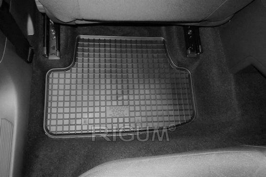 Rigum Set of Front and Rear Mats 4pcs for Seat Leon Volkswagen Golf Audi A3 2012 2019 Black