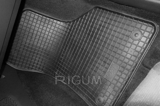 Rigum Set of Front and Rear Mats 4pcs for Seat Leon Volkswagen Golf Audi A3 2012 2019 Black