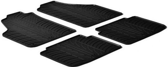 Gledring Set of Front and Rear Mats 4pcs for Fiat Idea 2006 Black