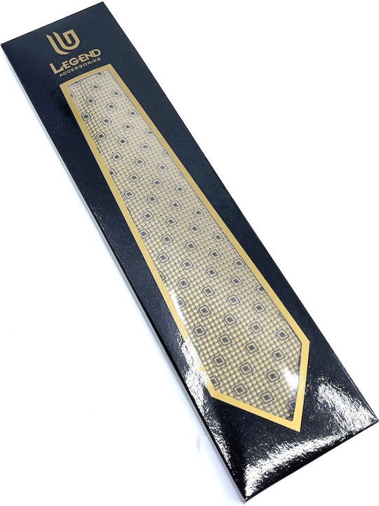 Legend Accessories Men's Tie Set Printed Beige
