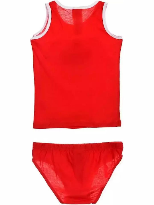 Sun City Power Rangers Kids Briefs and Tank Top Set Red 2pcs