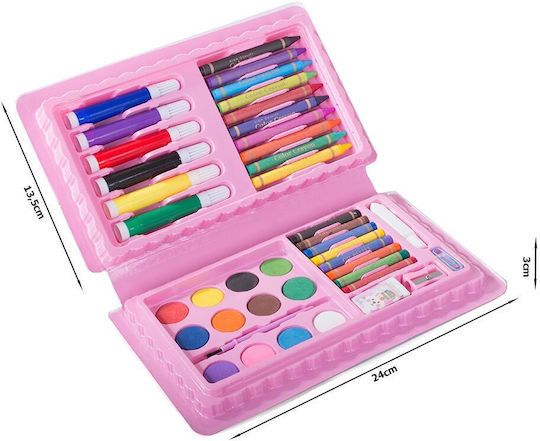 Set de Colorat în cazul în care Roz 24x13.5cm 42buc