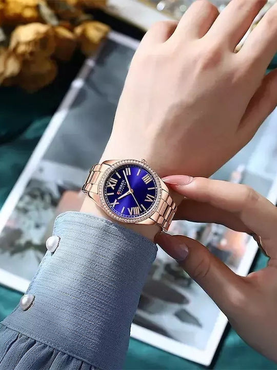 Curren Ceas de Damă cu Brățară Metalică Rose Blue