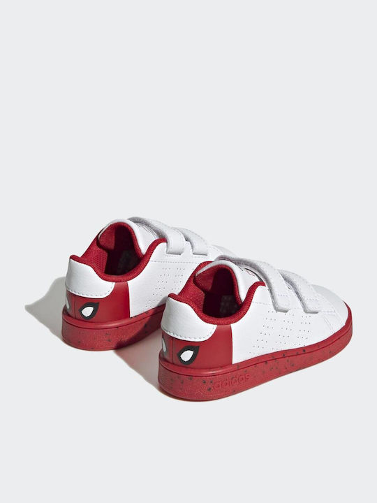 Marvel Advantage Hook Loop Παιδικά Sneakers με Σκρατς Λευκά