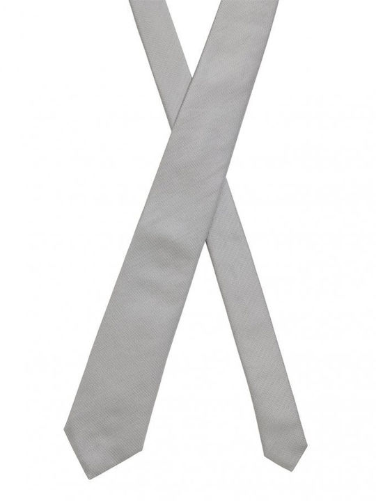 Hugo Boss Herren Krawatte Seide Monochrom in Gray Farbe