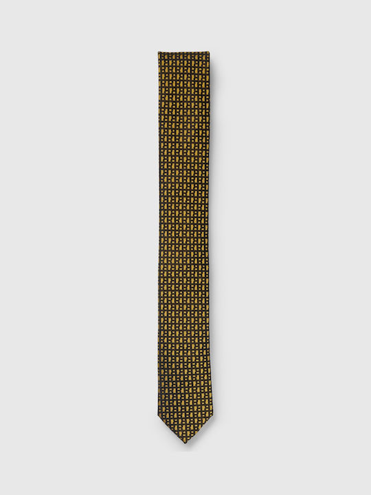 Hugo Boss Ανδρική Γραβάτα Μεταξωτή Μονόχρωμη σε Χρυσό Χρώμα
