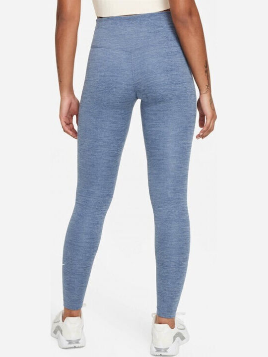 One Women's Long Yoga Legging High Waisted Dri-Fit Blue